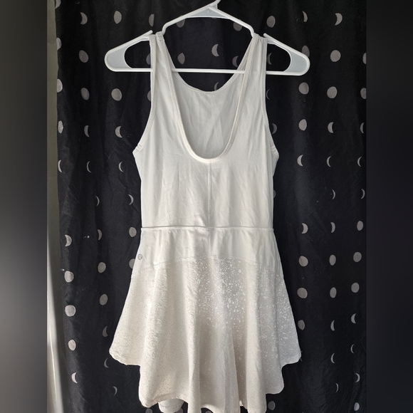 lululemon athletica Dresses & Skirts - Lululemon Dress Serene Stride Tennis Reflective built in shorts white medium